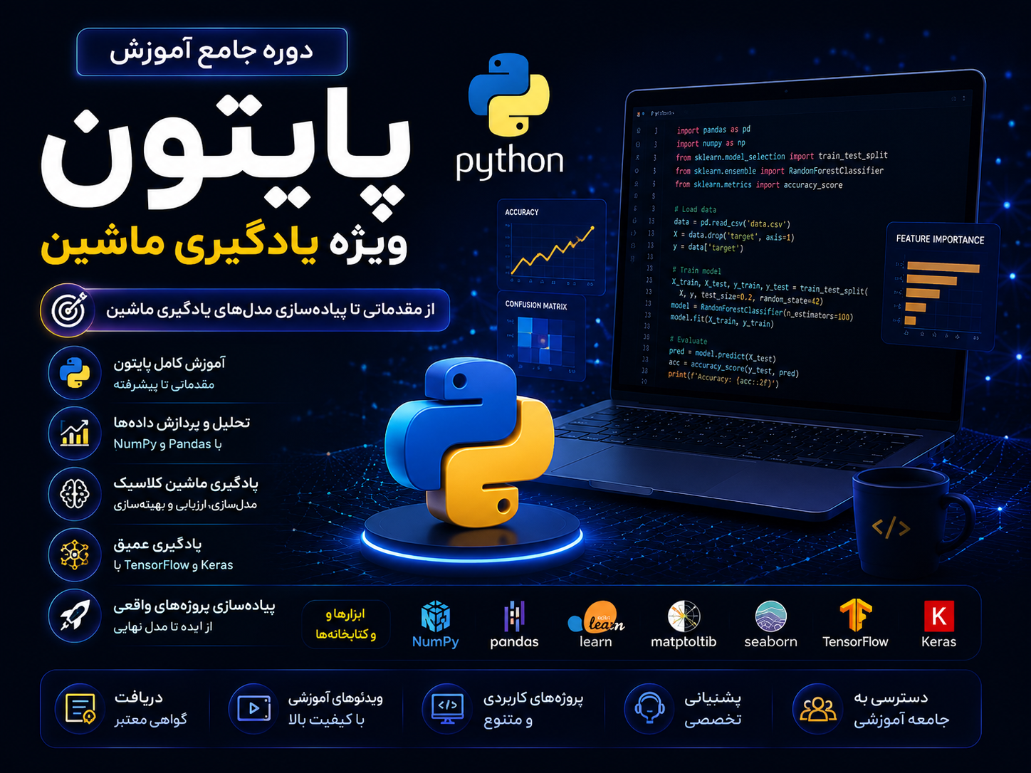 آموزش پایتون ویژه یادگیری ماشین